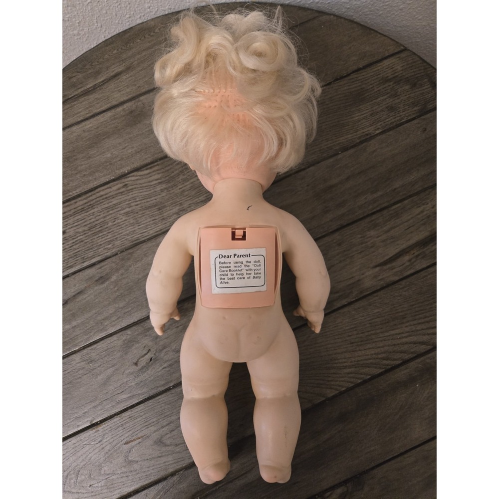 Vintage 1973 Kenner Original Baby Alive 16" Vinyl Doll Blue Eyes NOT WORKING - Picture 4 of 15